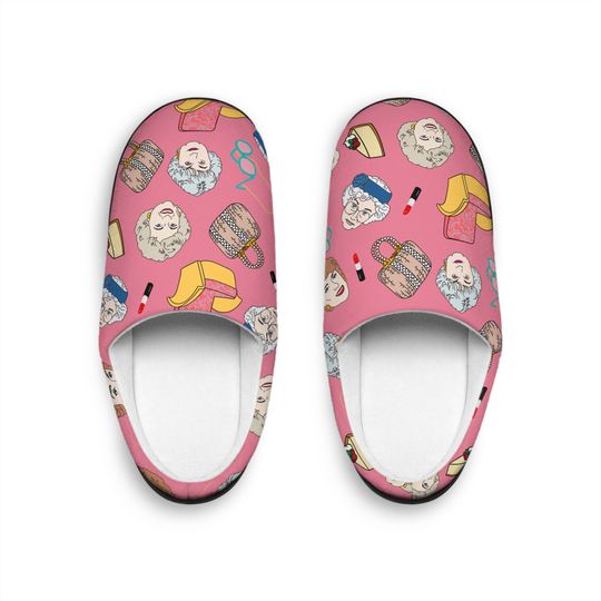 The Stay Golden Slippers | Rose Blanche Dorothy Sophia Indoor Slippers Iconic Gift For Her For Him Pink Character Bff Besties