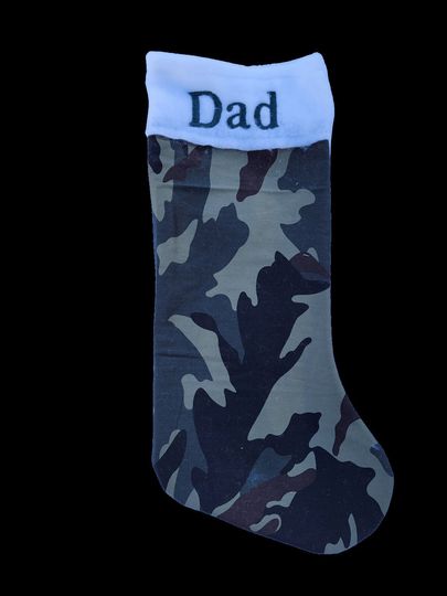 Military Army Camo Christmas Stocking Personalized & Embroidered Monogrammed
