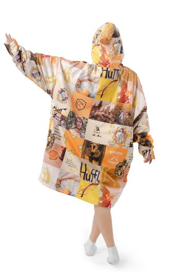 Hog.warts Hoodie Blanket, Ha.rry Po.tter House Hoodie Blanket, Warm Cozy Oversized Wearable , HP Wizarding Oversize