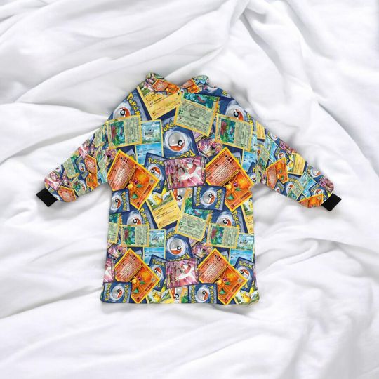 Childrens Blanket Hoodie PKM, Latias, Pika, Charizard, Bulbasaur, Card Adventure