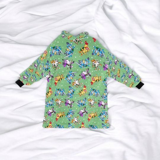 Cowabunga BlueyDad & Friends Ninja Turtle Blanket Hoodie