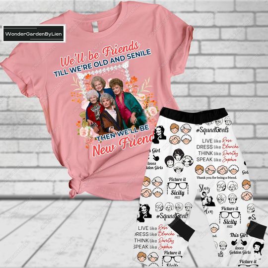 The Stay Golden Pjs Set, Stay Golden Queens Tshirt Pant, Tv Show Midnight Shirt, The Stay Golden Movie Set Of Pjs, 80's TV Sitcom Gi