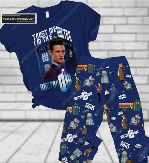 Halloween Doctor Who Pajamas Set, Trust Me I'm The Doctor Who T-Shirt Pants, Dr Who Pajamas, Dr Who Movie Women Pajamas, Dr Who Gift