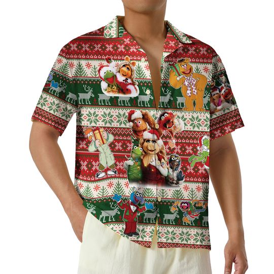 The Muppets TV Series Disney Hawaiian Shirt, Ugly Sweater Christmas Carol Shirt, Disneyland Xmas Button Up Shirt, Disney Christmas Tee