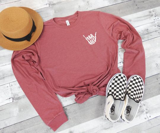 Hang Loose Long Sleeve, Skeleton Hand Long Sleeve, Skeleton Shaka Long Sleeve Shirt, Halloween Long Sleeve Shirt, Cute Halloween Shirt