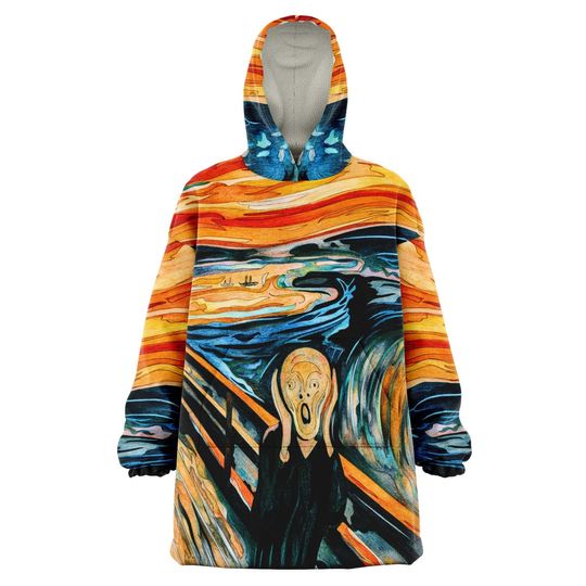 Microfleece Snug Hoodie Wearable Blanket The Scream, Lounge Wear