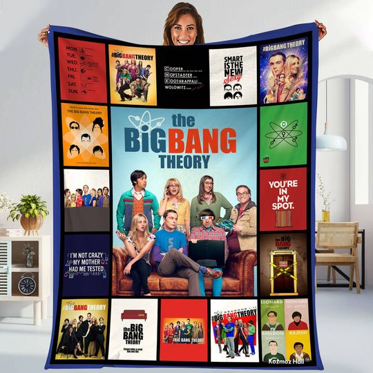 The Big Bang Theory Blanket | Leonard Howard Sheldon Blanket | American Television Serie Blanket for Bed Couch Sofa