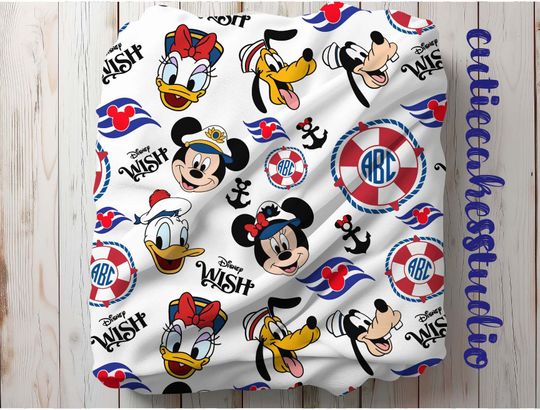 disney cruise minky blanket - disney monogram cruise blanket - cruise disney blanket - disney cruise blanket - disney travel blanket