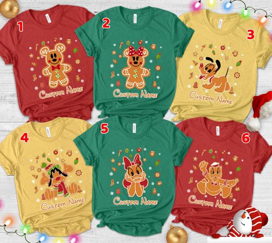 Mickey and Friends Gingerbread Disney Shirt, Disney Christmas shirt, Mickey and Friends shirt, Christmas Party shirt, Disney shirt