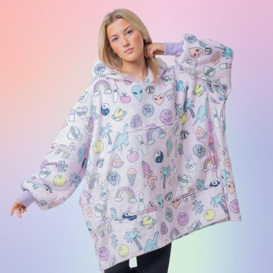 90s Y2K Troll Blanket Hoodie For Adult and Kids | New year Gift | Christmas Gift | Birthday Gift