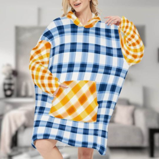 Picnic Blanket Hoodie For Adult and Kids | New year Gift | Christmas Gift | Birthday Gift