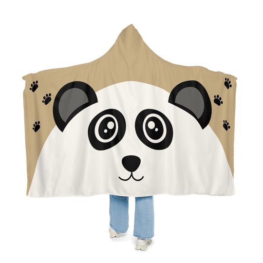 Cute Panda Hooded Blanket For Adult and Kids | New year Gift | Christmas Gift | Birthday Gift
