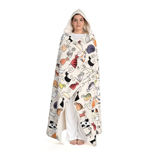 CAT Hooded Blanket For Adult and Kids | New year Gift | Christmas Gift | Birthday Gift