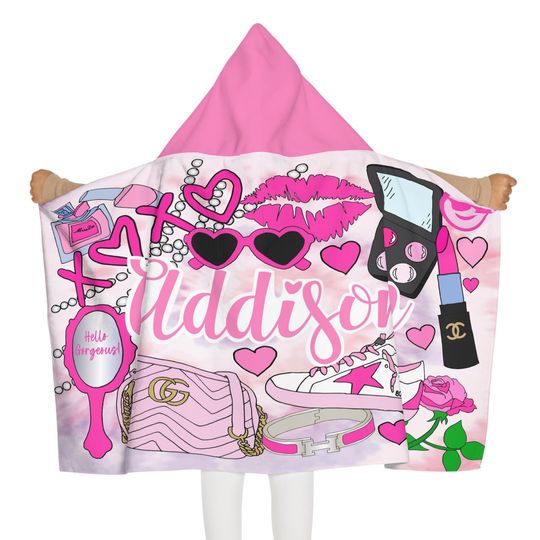 Girly Girl Hooded Blanket For Adult and Kids | New year Gift | Christmas Gift | Birthday Gift