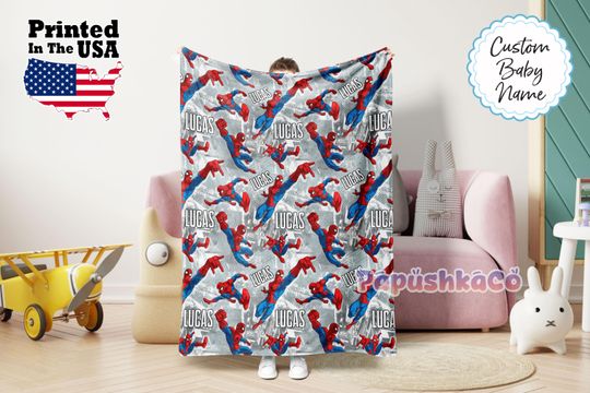 Personalized Super Hero Blanket, Super Hero Blanket, Custom Blanket, Adults blanket, Birthday Gifts, Custom Name Blanket, Monogram blanket