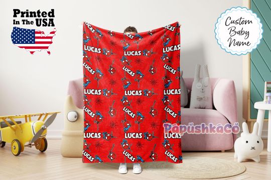 Personalized Super Hero Blanket, Super Hero Blanket, Custom Blanket, Adults blanket, Birthday Gifts, Custom Name Blanket, Monogram blanket