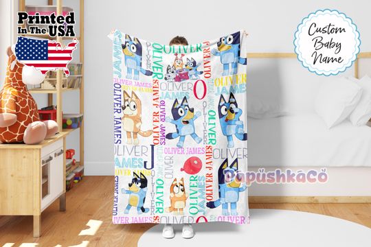 Personalized Cartoon Blanket, Cartoon Blanket, Custom Blanket, Adults blanket, Birthday Gifts, Custom Name Blanket, Monogram blanket