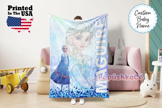 Personalized Princess Blanket, Princess Blanket, Custom Blanket, Adults blanket, Birthday Gifts, Custom Name Blanket, Monogram blanket