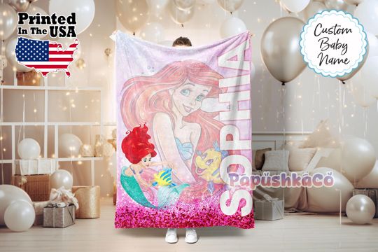 Personalized Princess Blanket, Princess Blanket, Custom Blanket, Adults blanket, Birthday Gifts, Custom Name Blanket, Monogram blanket