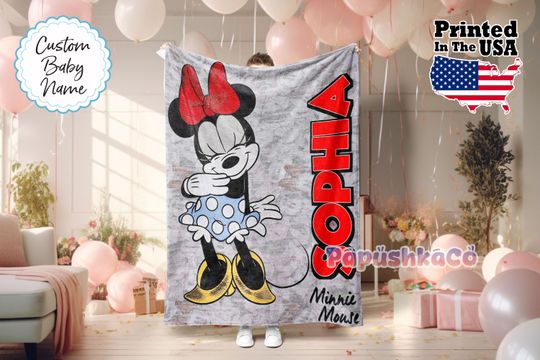 Personalized Mouse Blanket, Mouse Blanket, Custom Blanket, Adults blanket, Birthday Gifts, Custom Name Blanket, Monogram Blanket