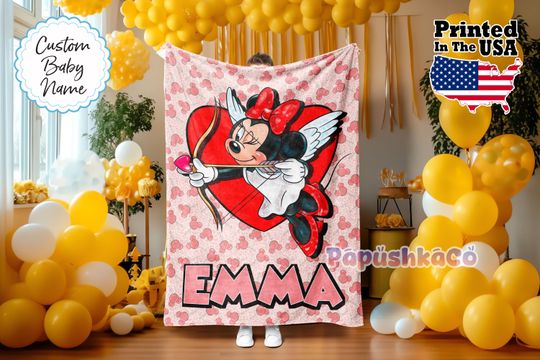 Custom Mouse Blanket, Mouse Blanket, Personalized Blanket, Adults blanket, Birthday Gifts, Custom Name Blanket, Monogram Blanket