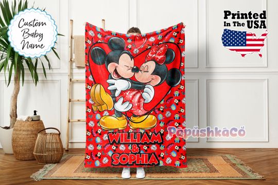 Personalized Mouse Blanket, Mouse Blanket, Custom Blanket, Adults blanket, Birthday Gifts, Custom Name Blanket, Monogram Blanket