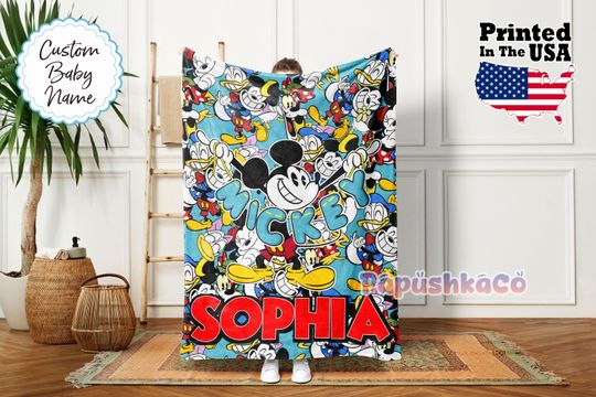 Personalized Mouse Blanket, Mouse Blanket, Custom Blanket, Adults blanket, Birthday Gifts, Custom Name Blanket, Monogram Blanket