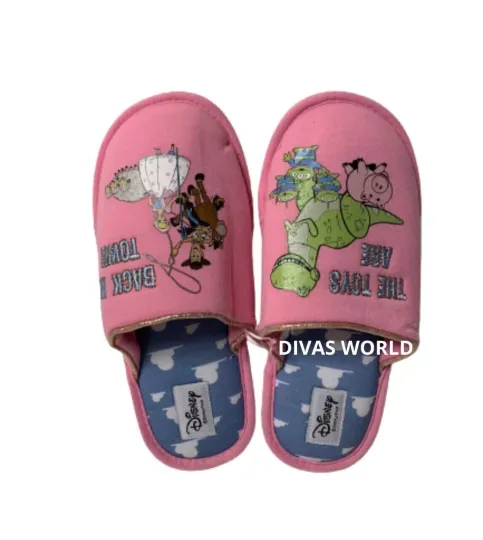 Disney Toy Story 4 Ladies Pink Slippers Home Indoor Slip On Mules Xmas Primark
