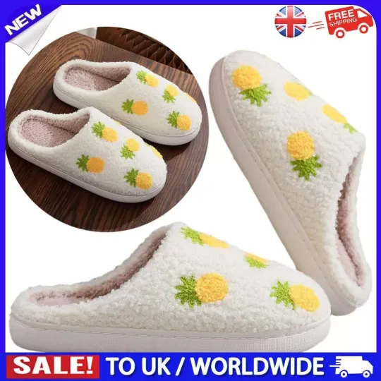 ~ Christmas Fluffy Fur Slippers Soft Gnome Plush Slip-on House Shoes for Men Wom
