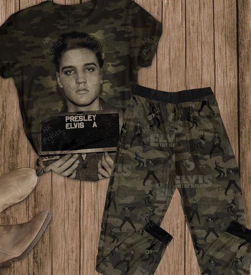 Elvis Presley Pajamas, Elvis King Pajamas Set, Rock And Roll Women Pajamas, Elvis Memoris Christmas Pajamas, Gift For Elvis Fan