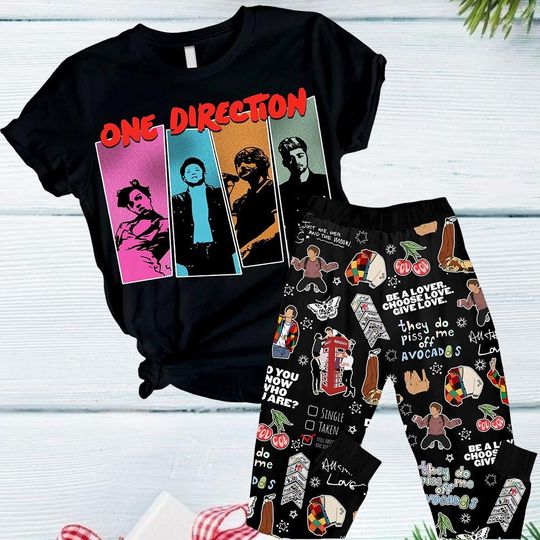 One Direction Pajamas Set, One Direction Shirt, One Direction Holiday Pajamas, One Direction Women Pants, One Direction Women Pajamas