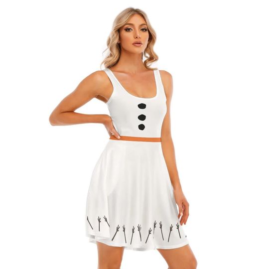 Winter Whirl: 'Ice Princess Snowman' Olaf Skater Dress