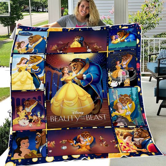Disney Beauty And The Beast Fleece Blanket, Belle Princess And The Beast Blanket