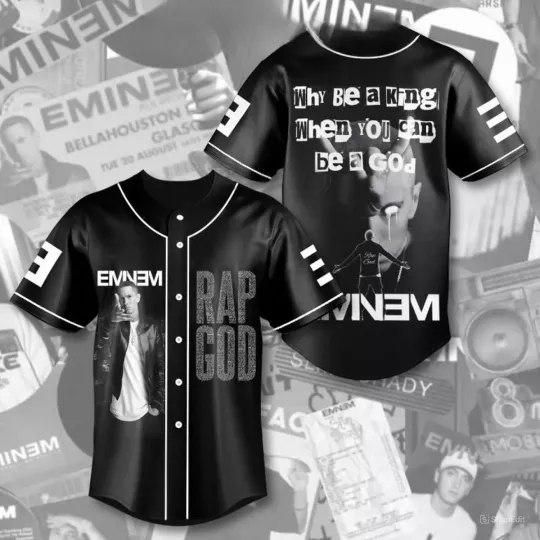 Eminem Why Be A King When You Are A God Baseball Jersey