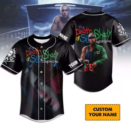 Eminem The Death Of Slim Shady Coup De Grace Baseball Jersey