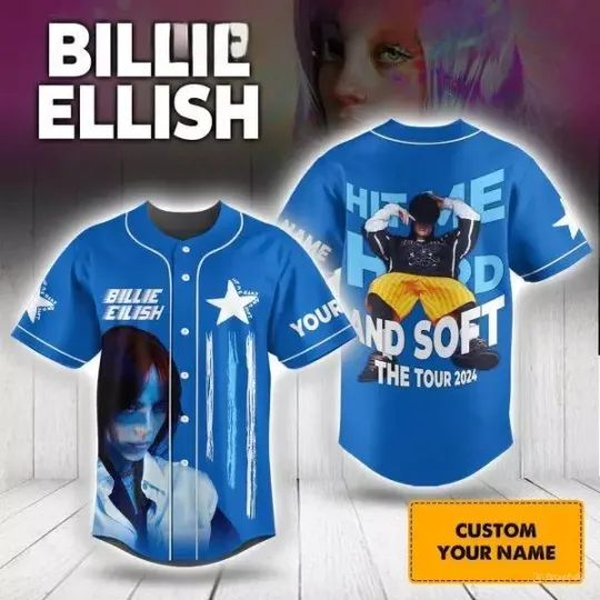 Billie Eilish Hit Me Hard And Soft The Tour 2024 Personalized Baseball Jersey
