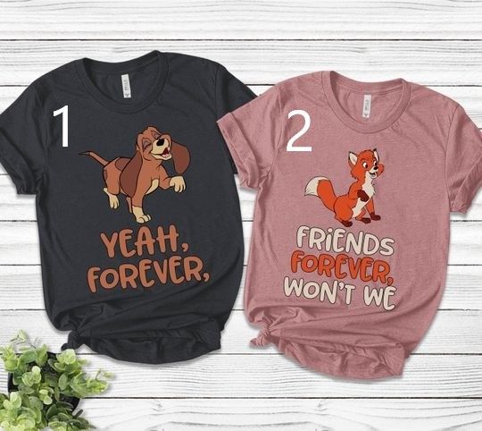 Disney Fox And The Hound Couple Shirt, Todd And Copper Shirt, Friends Forever Shirt, Disney Friends Shirt, Best Friend Gift