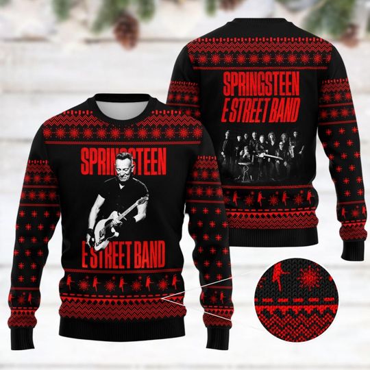 Bruce Springsteen Christmas Sweater, Bruce Springsteen 2024 Sweater, Music Rock Tour Shirt, Christmas Sweatshirt