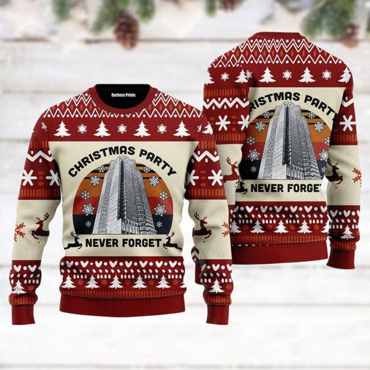 Christmas Nakatomi Plaza Sweater, Christmas Party 1988 Ugly Sweater, Nakatomi Plaza Xmas Sweater, Action Movie Ugly Sweater Shirt