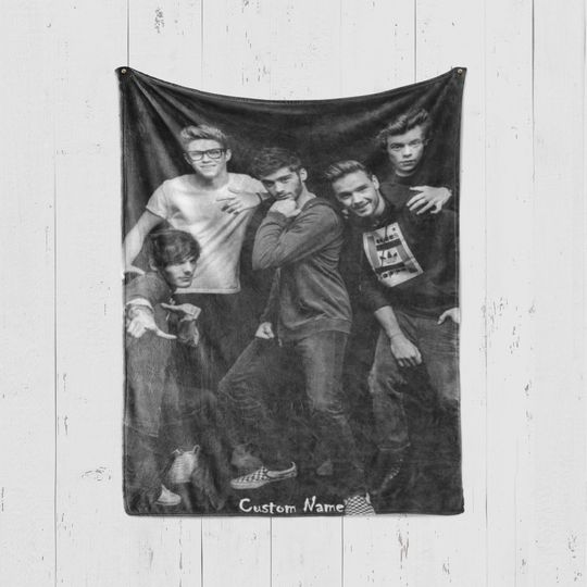 One Direction Blanket Fleece Blanket Warm Soft Woven Blanket for Dormitory Living Room Bedroom Sofa Halloween Kids Adults Gifts