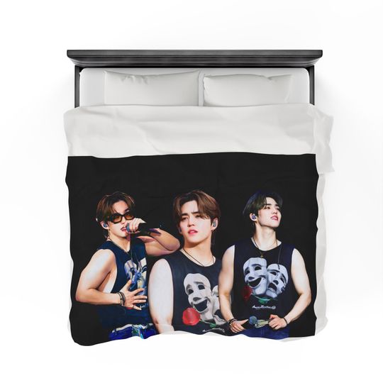 Svt Scoups Lollapalooza Blanket, Svt Members Kpop Blanket, Seventeen Tour Merch, Gift Ideas for Carats, Birthday Gift & Concert Merch