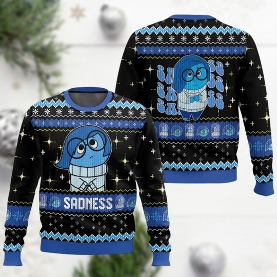 Sadness Inside Out Ugly Sweater, Inside Out 2 Shirt, Its Okay To Feel All The Feels Shirt, Christmas Ugly Sweater, Mental Health Gift