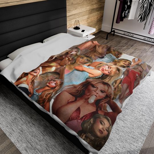 Retro Sabrina Carpenter Fleece Blanket | Short & Sweet Tour | Sabrina Tour Shirt | Concert Tour | Sabrina Merch | Sabrina Fan Gift