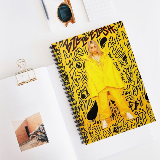 Billie Eilish Spiral Notebook - Ruled Line
