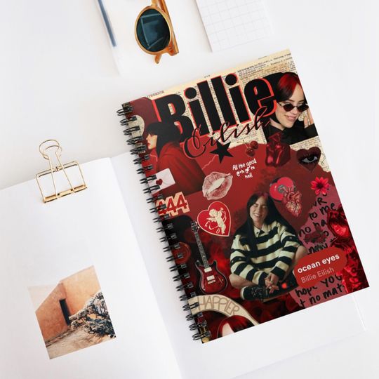 Billie Eilish Spiral Notebook - Ruled Line