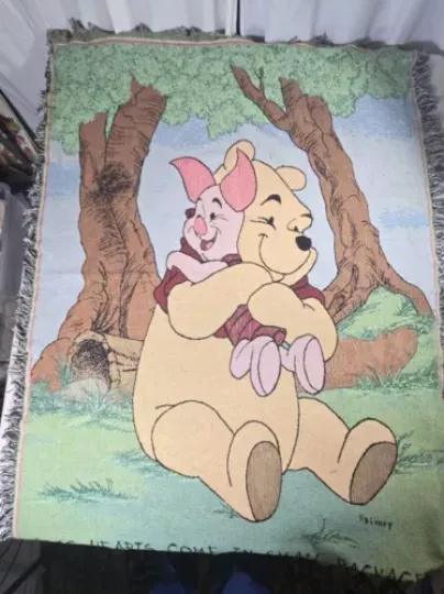 Winnie The Pooh, "Vintage Pooh" Woven Tapestry Throw Blanket