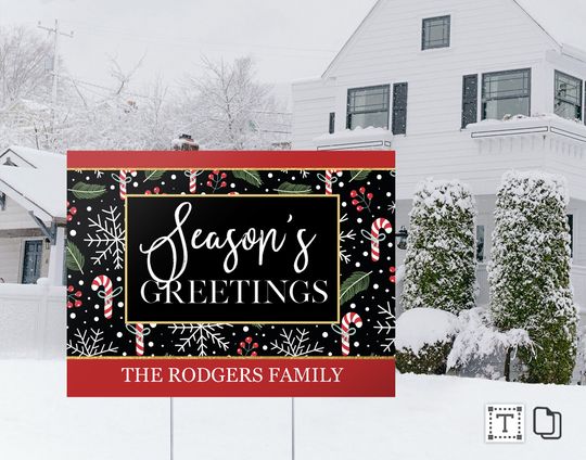 Personalized Christmas Yard Sign, Custom Yard Sign, Christmas decorations, Seasons Greetings, Xmas Cheer