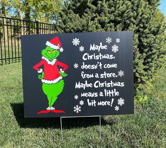 funny character Yard Signs, Christmas Decoration Yard Sign