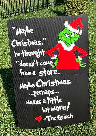 Christmas Decoration funny character Poem yard sign yard