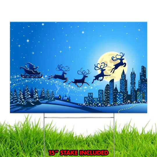 Merry Christmas Happy Holiday Xmas Season Winter Decoration Yard Sign Design